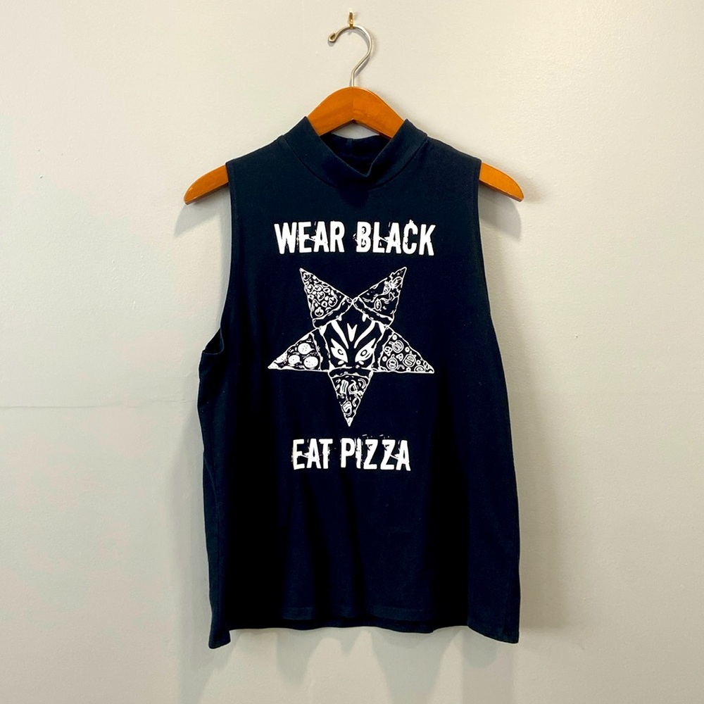Blackcraft Cult "Wear Black Eat Pizza" Sleeveless Top
